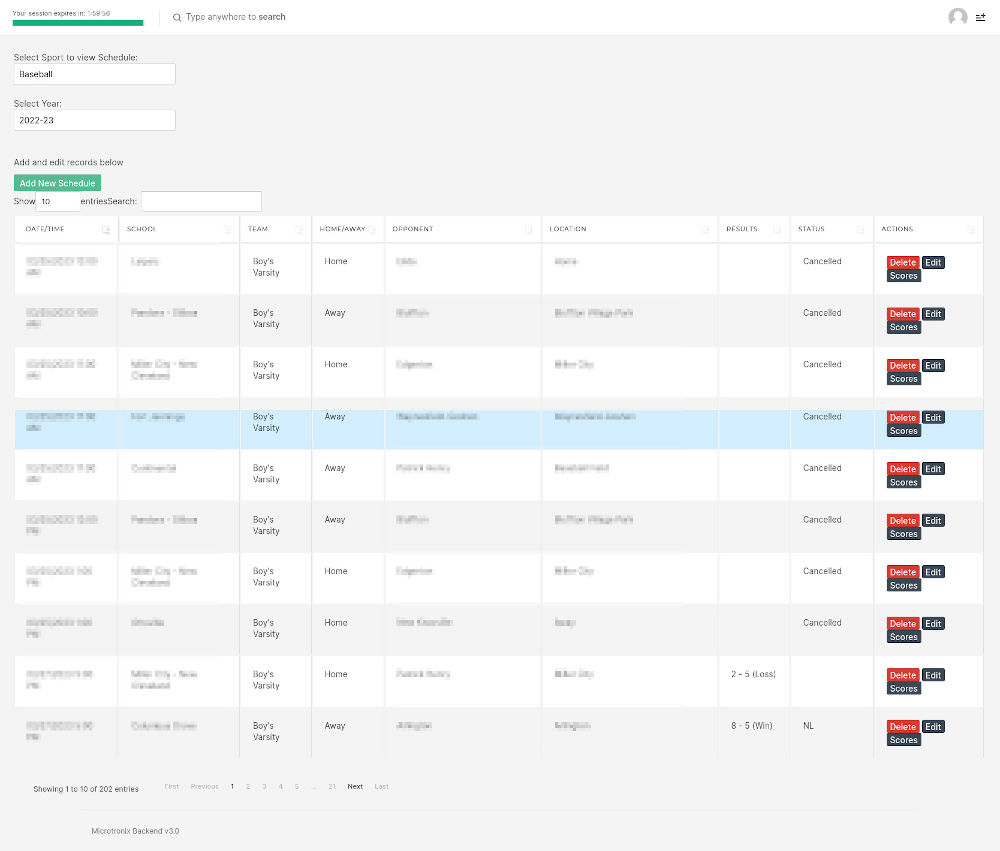 Schedule manager